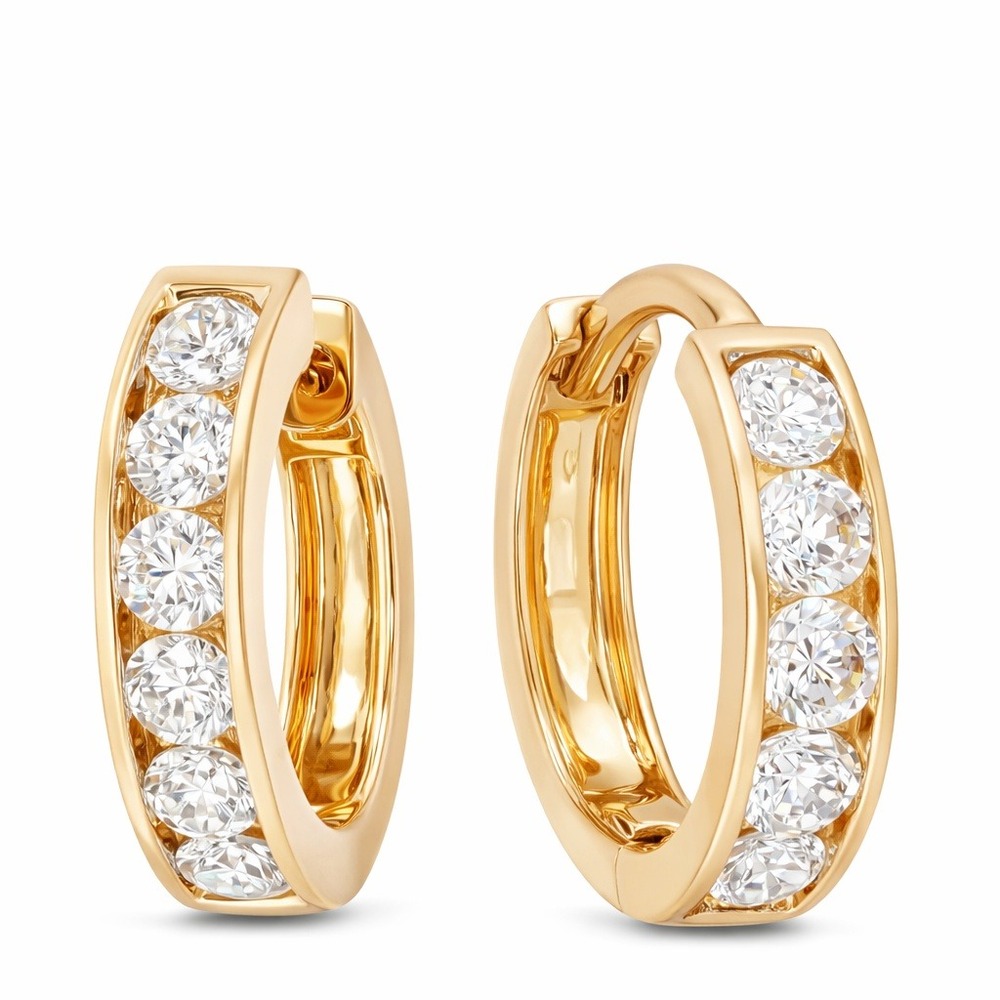 Macy's Cubic Zirconia Hoop Earrings – 10K Gold